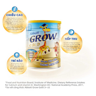 Sữa bột Abbott Grow 3+ 900g HSD 1-2025
