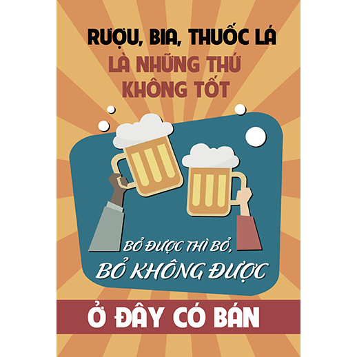 Tranh trang trí quán Nhậu, quán Bia, Nhà Hàng - BIA026