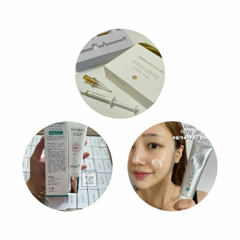 (Combo) Thay da sinh học Bqcell và Kem phục hồi Rejuran, Kem chống nắng Dermaj Hàn Quốc