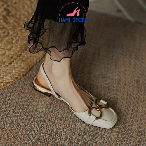 Sandan Nữ Đẹp Mũi Vuông Thoáng Mát Với Nhiều Màu Sắc : Đen, Be, Nâu Sữa Đủ Size 35-40 SHOP HAMI G42
