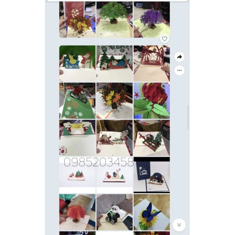 Thiệp sinh nhật - thiệp mô hình 3 D cỡ lớn nhà thờ,lâu đài,mái đình