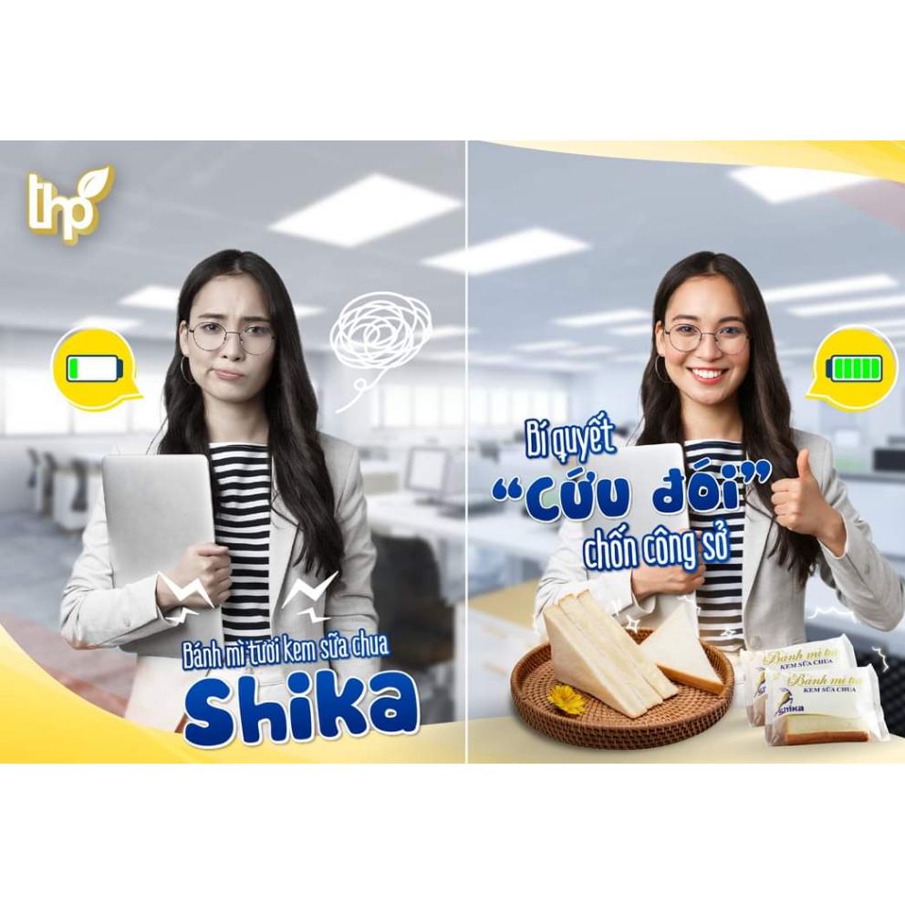 Bánh mỳ sandwich kem sữa chua Shika 1 chiếc 85g - Ăn vặt, bữa sáng, bữa phụ