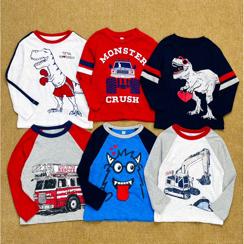 Áo cotton g.ap bé trai dư xịn 12m-5y