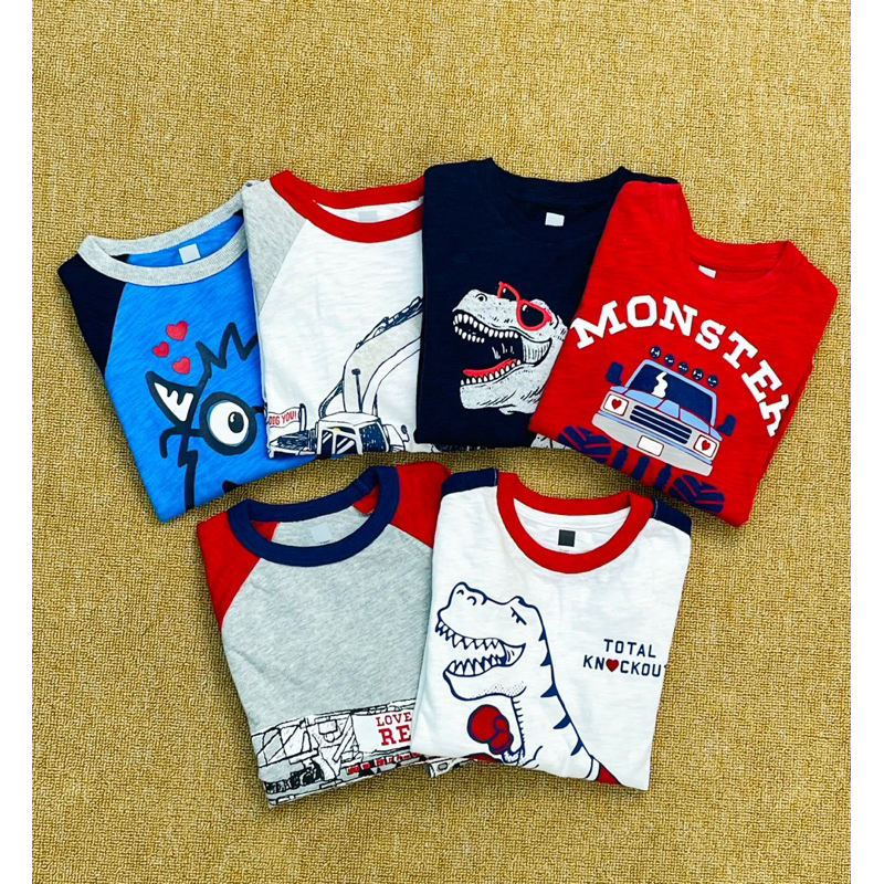 Áo cotton g.ap bé trai dư xịn 12m-5y