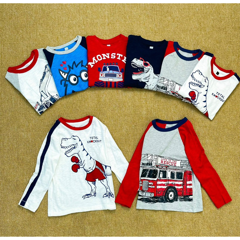 Áo cotton g.ap bé trai dư xịn 12m-5y