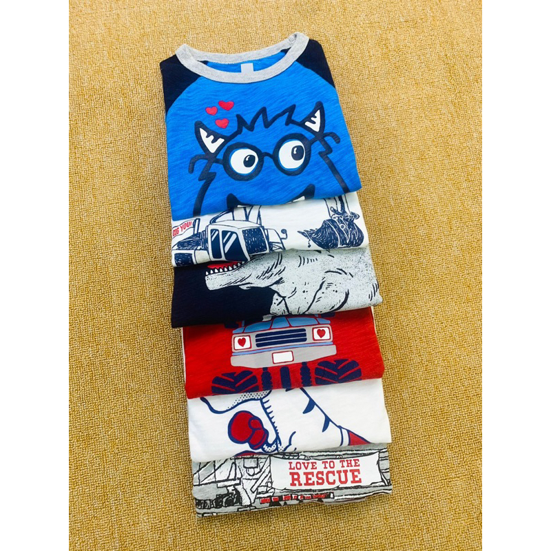 Áo cotton g.ap bé trai dư xịn 12m-5y