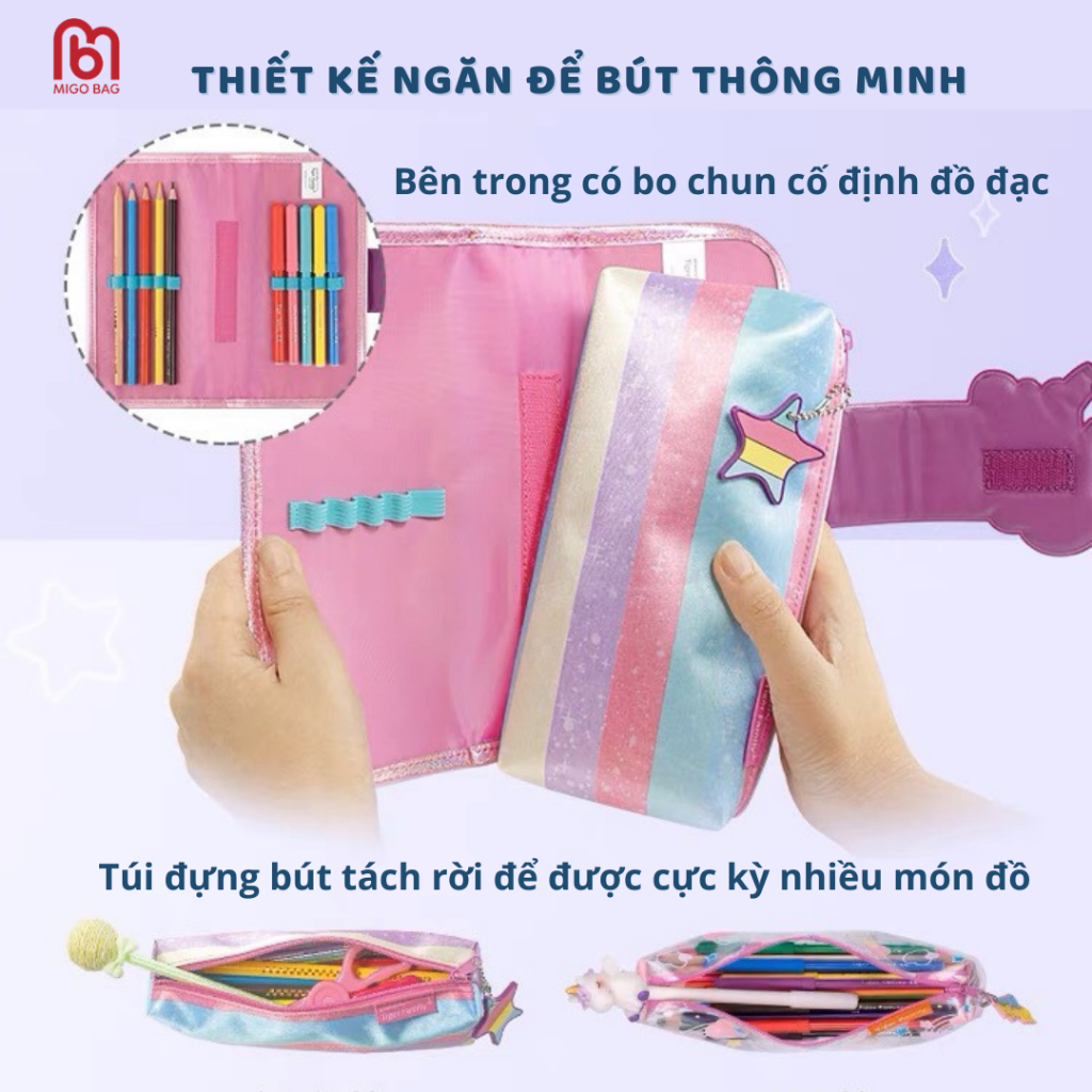 Túi Đựng Bút Cho Bé 2in1 Chống Nước Vượt Trội - Túi Bút Cao Cấp Dành Cho Bé Trai, Bé Gái Bảo Hành 1 Năm