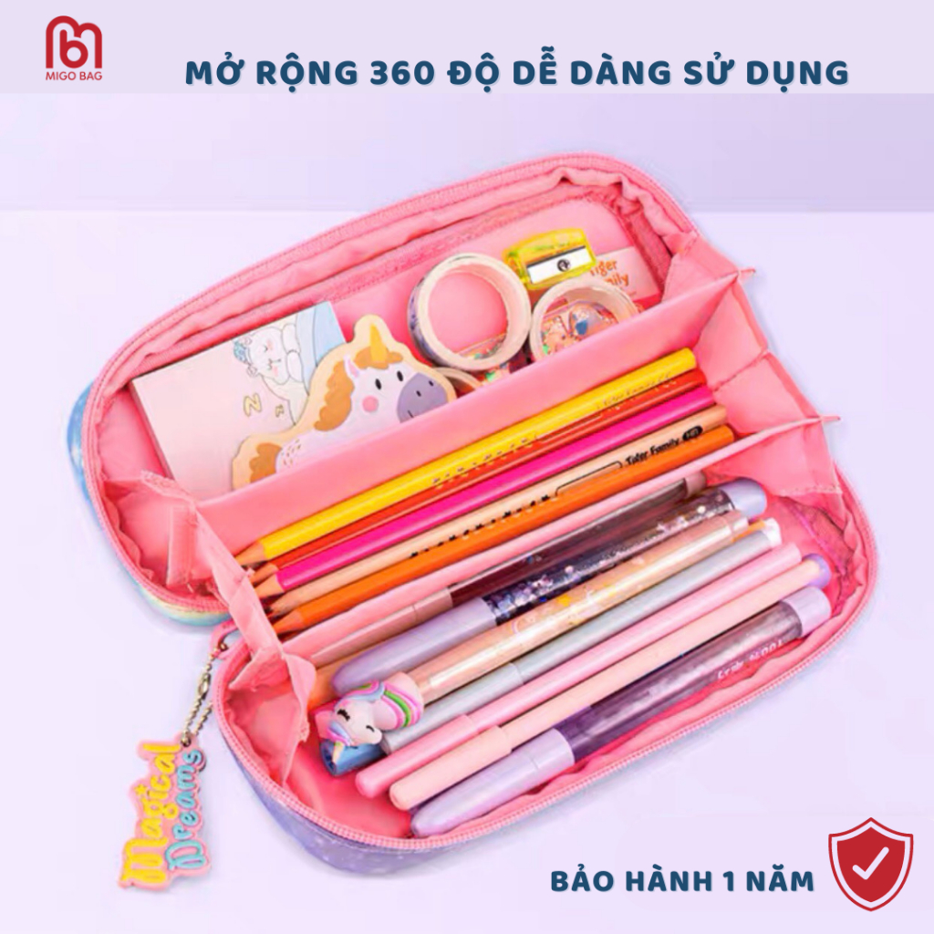 Túi Đựng Bút Cho Bé 2in1 Chống Nước Vượt Trội - Túi Bút Cao Cấp Dành Cho Bé Trai, Bé Gái Bảo Hành 1 Năm