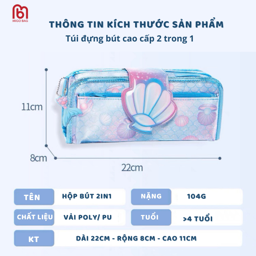 Túi Đựng Bút Cho Bé 2in1 Chống Nước Vượt Trội - Túi Bút Cao Cấp Dành Cho Bé Trai, Bé Gái Bảo Hành 1 Năm