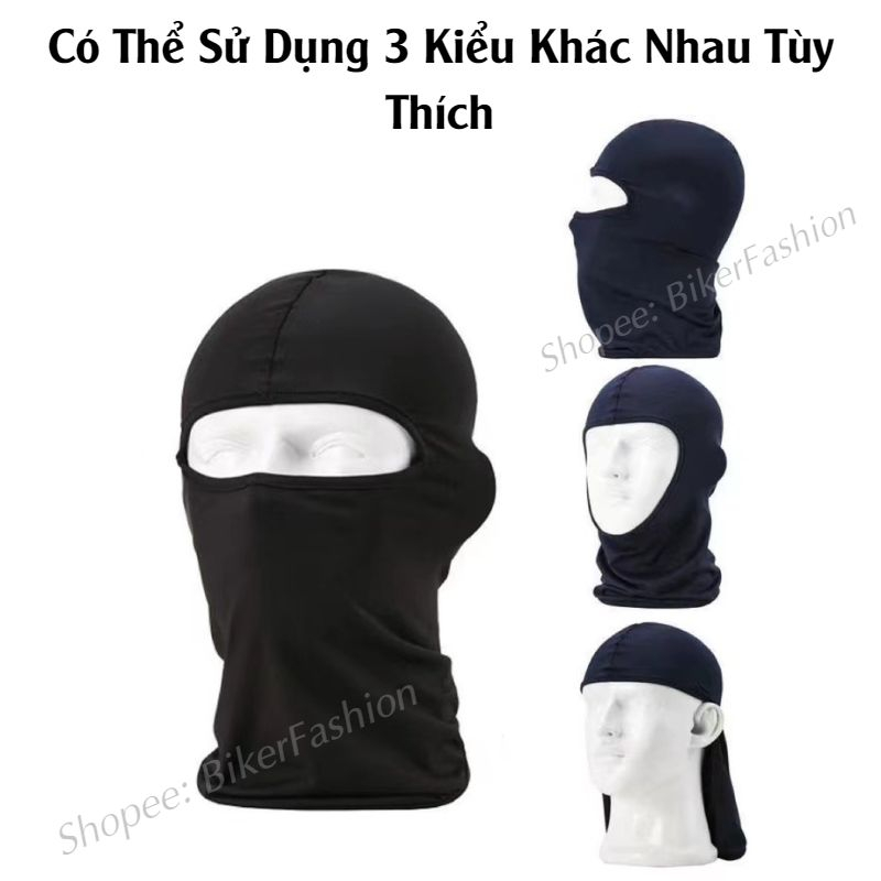 Khăn trùm đầu ninja phượt chống nắng loại 1, Vải cao cấp, thoáng mát, co dãn 4 chiều, thấm hút mồ hôi nhanh
