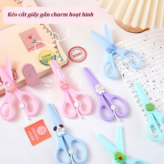 Kéo Cắt Giấy Thủ Công Gắn Charm Cute