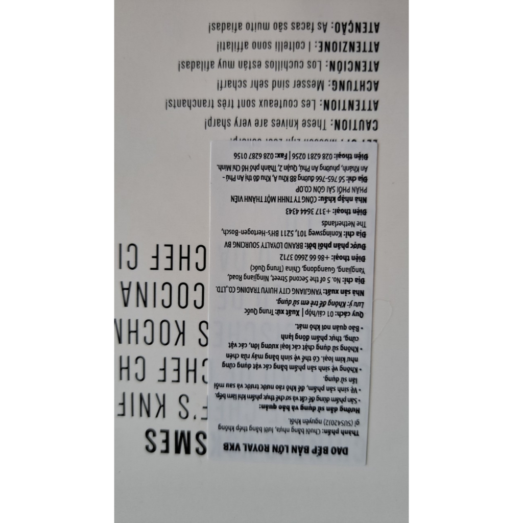 Dao bếp bản lớn ROYAL VKB