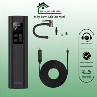 Máy bơm lốp xe thế hệ mới Baseus Super Mini Inflator Pump (12V/ 0.2 ~150PSI, 30L/min, LED Display, Portable Car Pump)