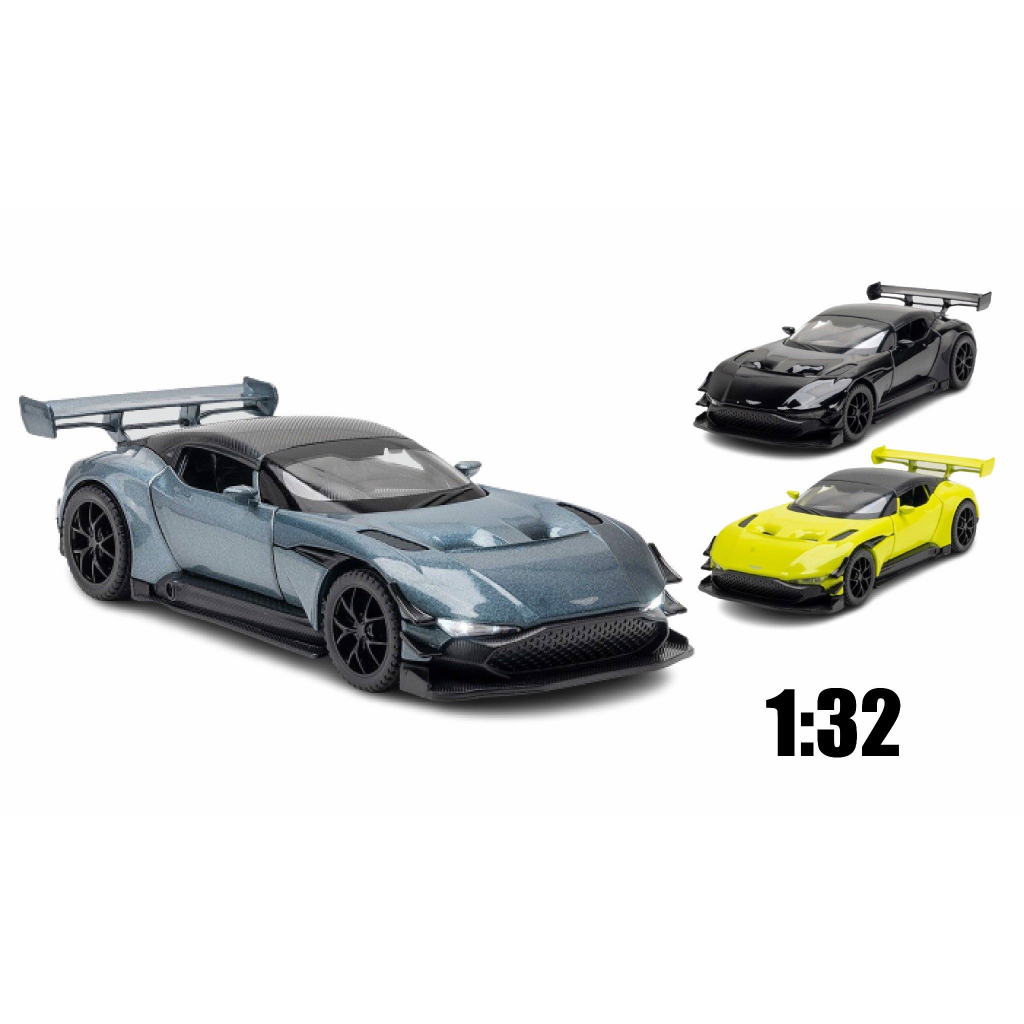Mô hình xe Aston Martin Vulcan có đế hộp mica 1:32 Alloy Model OT122