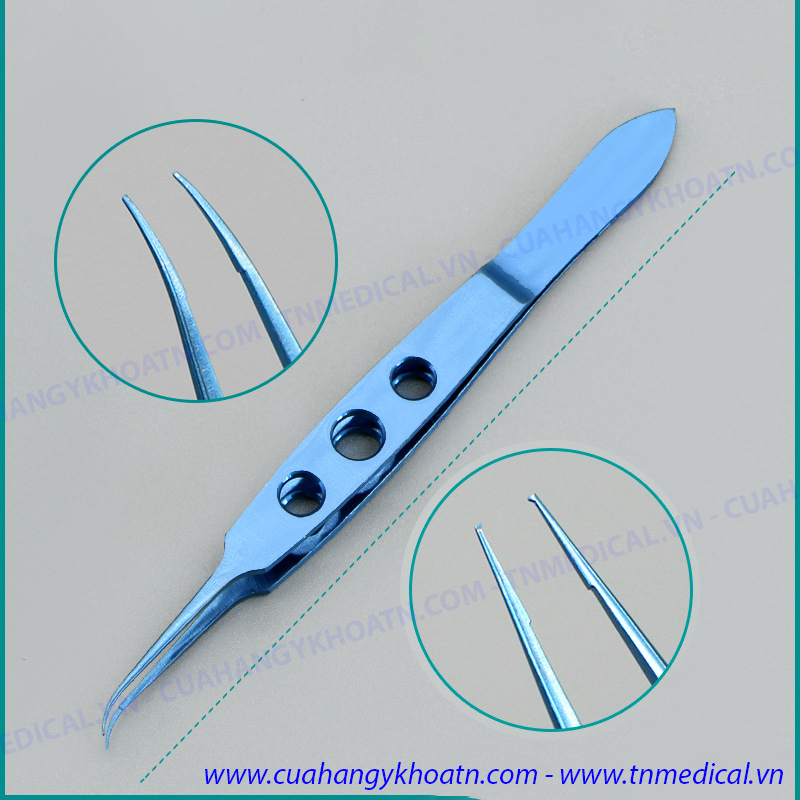 ☘ Nhíp Kẹp Phẫu Tích Bishop Tốt, Cán Vàng, Gem Cao Cấp 10.5cm - TNMedical.vn