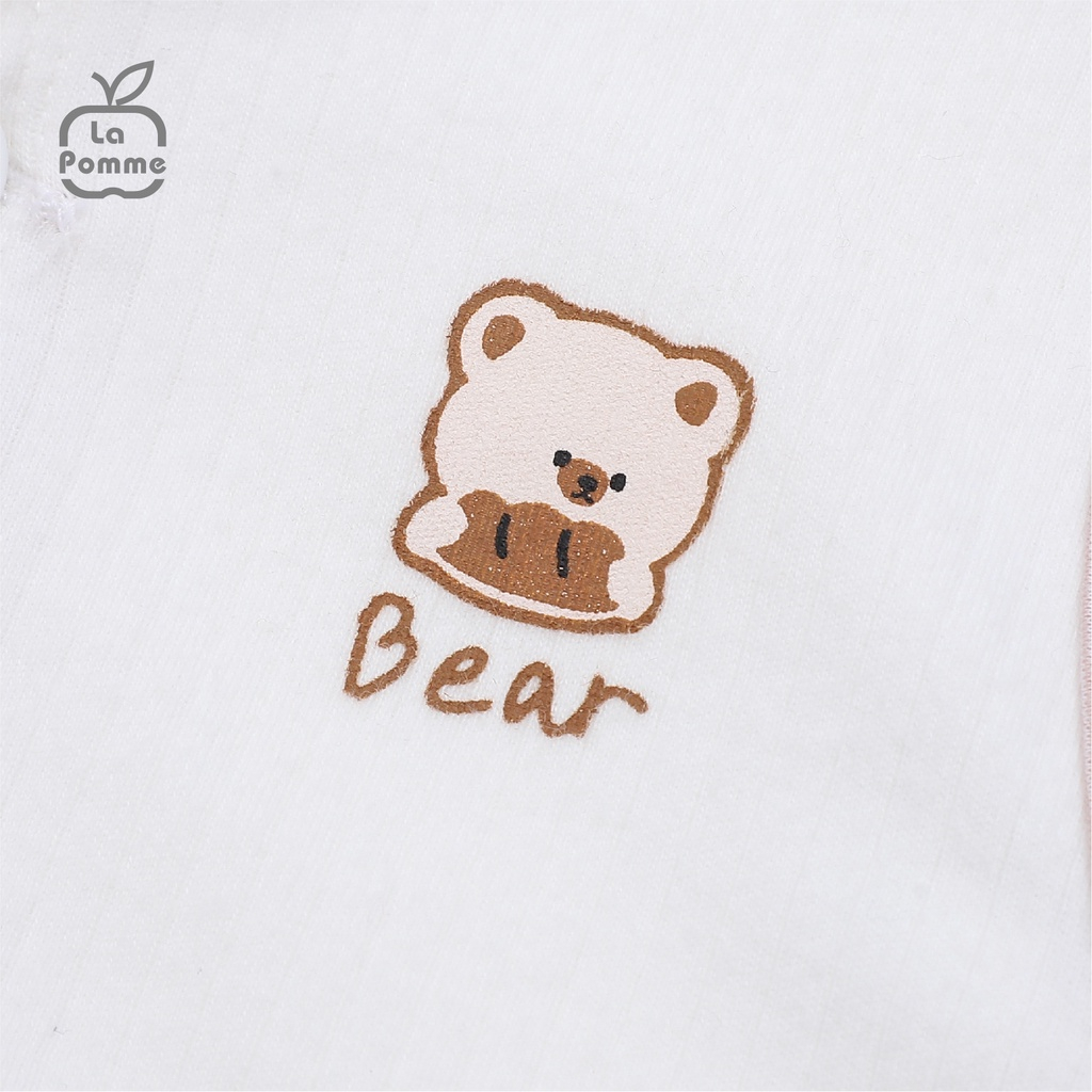 5Y Áo Gile cho bé gái LA POMME viền màu túi đôi 44015