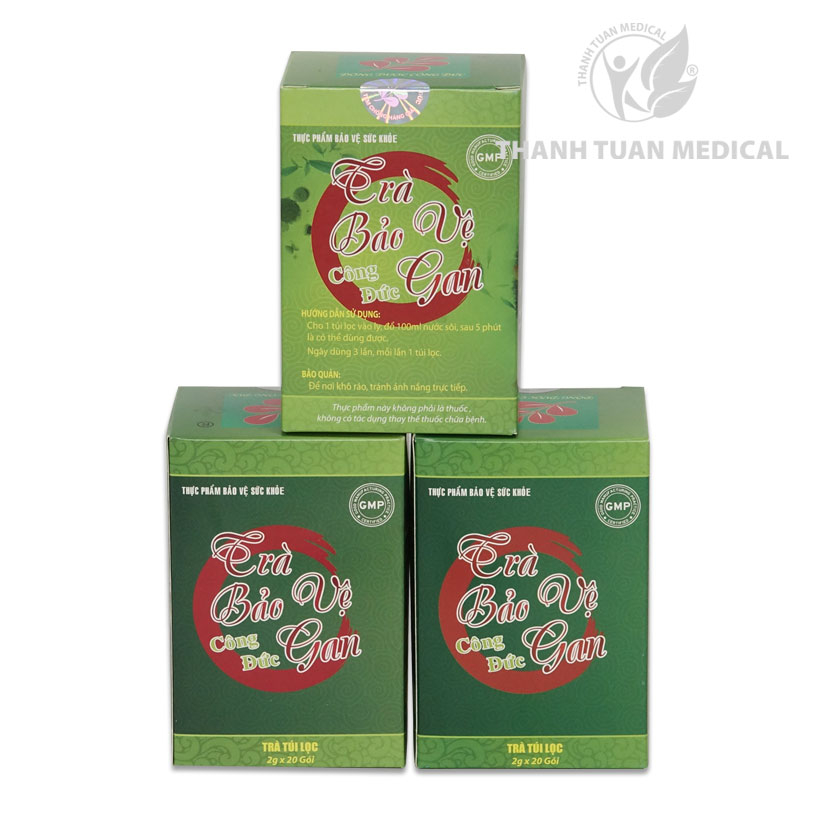 Combo 3 hộp Trà Bảo Vệ Gan Công Đức - Thanh nhiệt, giải độc, tăng cường chức năng gan