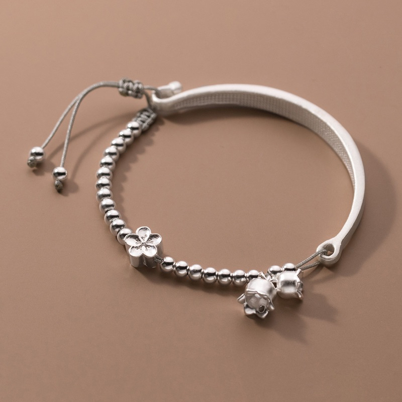 Kiềng Tay Hoa Linh Lan Chuẩn Bạc S925-Blackmeo