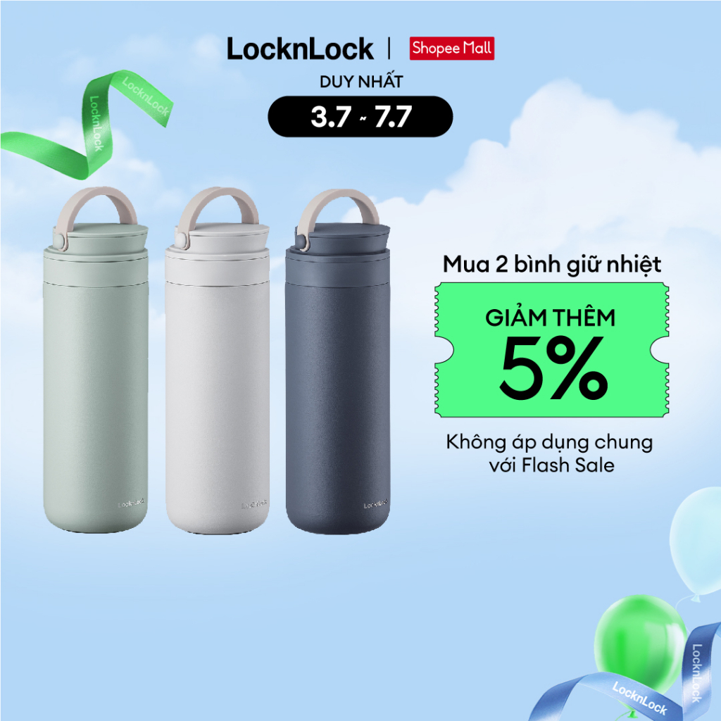 [Mã LIFEMC06CBAU giảm 50k đơn 350k] Bình giữ nhiệt Lock&Lock Metro Two Way 475ml - LHC4274 (3 màu)