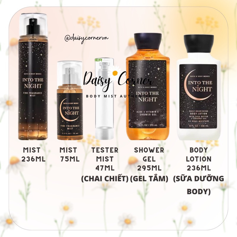 Xịt thơm toàn thân Bath and Body Works BBW - White Tea & Ginger - Plumeria - Cucumer Melon