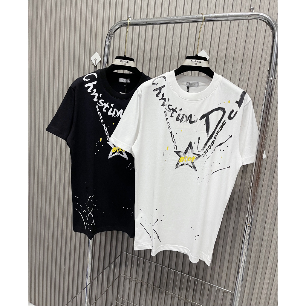 Áo Thun Tay Lỡ Dio Họa Tiết Xích Bản Siêu cấp Newww