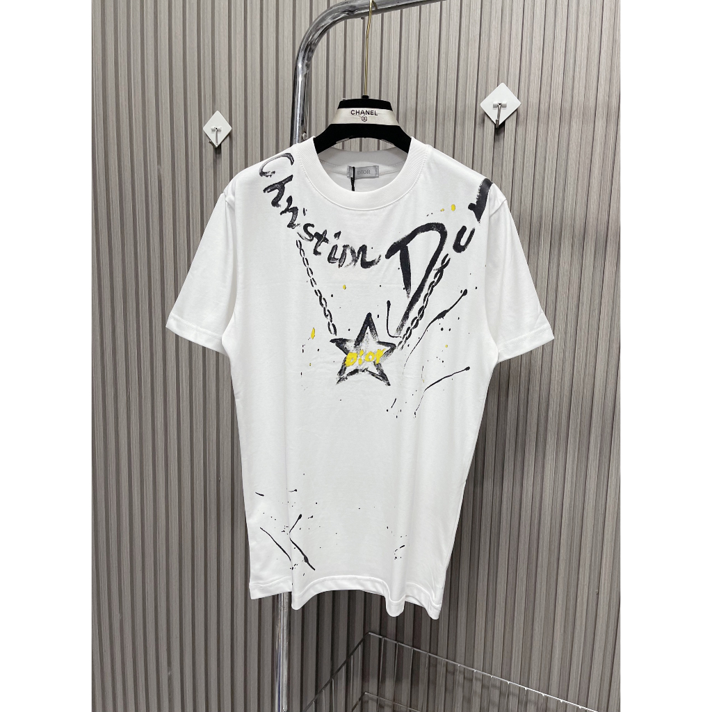 Áo Thun Tay Lỡ Dio Họa Tiết Xích Bản Siêu cấp Newww