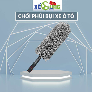 Chổi Lau Bụi Sợi Dầu Ô Tô Tiện Lợi,Điều Chỉnh Được Cán Dài - Loại Chổi Tròn