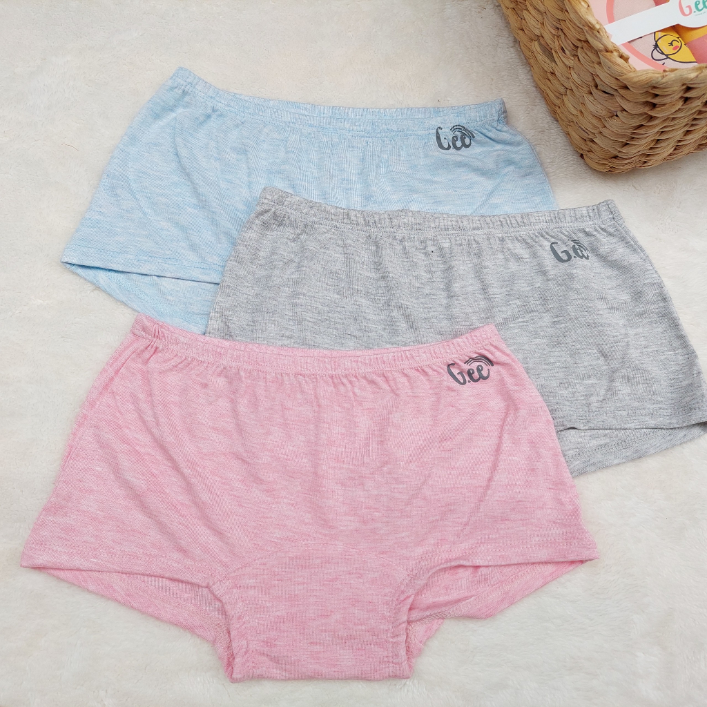 Quần Chip Sợi Sồi Bé Gái Gee Modal Set 3 Quần Mặc Váy Trẻ Em Mềm Mịn, Thấm Hút, Kháng Khuẩn