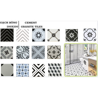 Gạch bông men nhập khẩu kt 20x20 ốp tường trang trí, điểm nhấn bếp, phòng tắm nhà hàng, khách sạn, chống trơn trượt