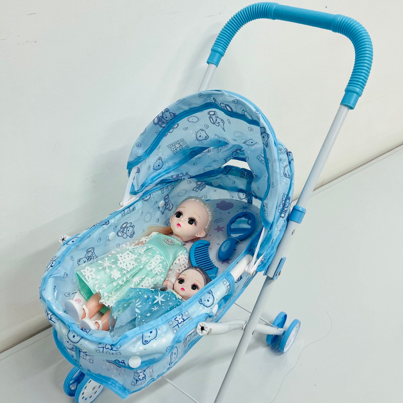 Xe Đẩy cỡ lớn kèm búp bê công chúa Chibi Đồ chơi cho bé gái