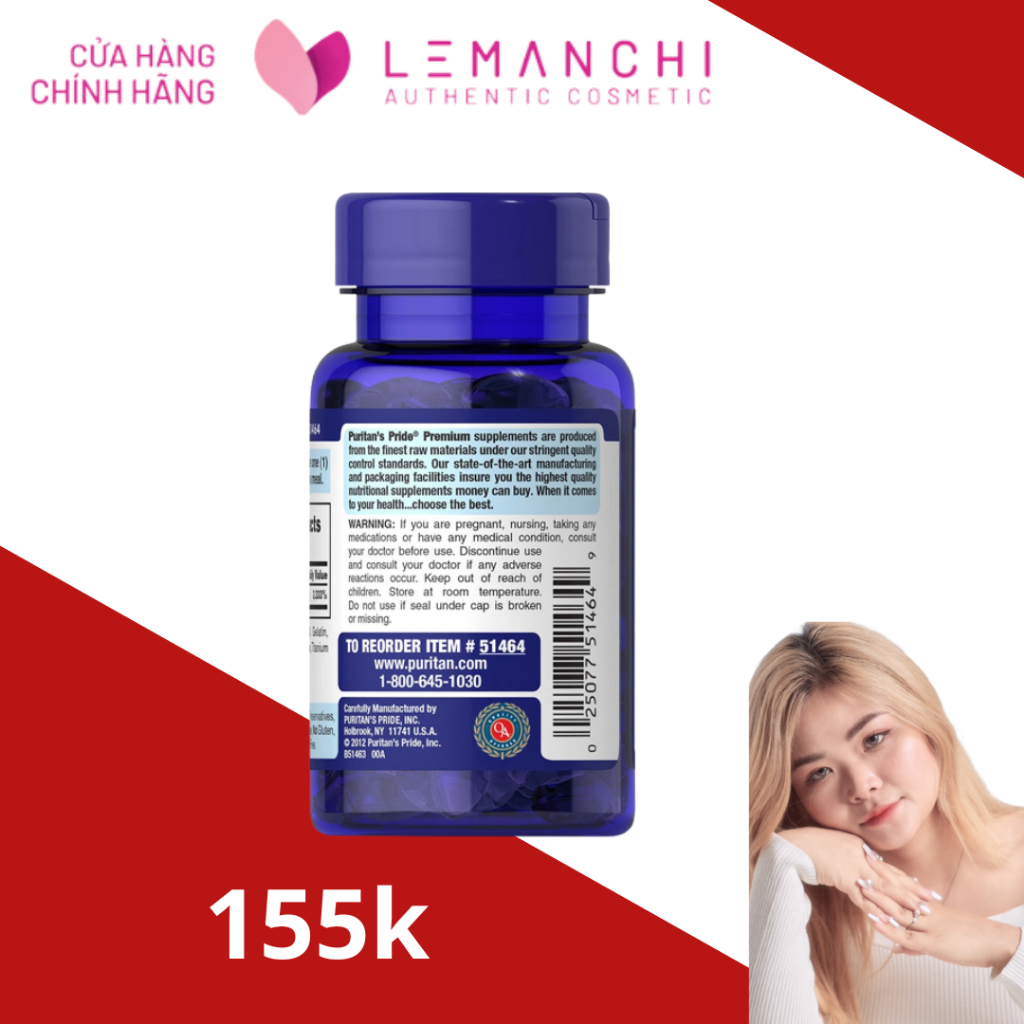 Viên uống mọc tóc, giảm rụng tóc Puritan's Pride Ultra Mega Biotin 10000 mcg