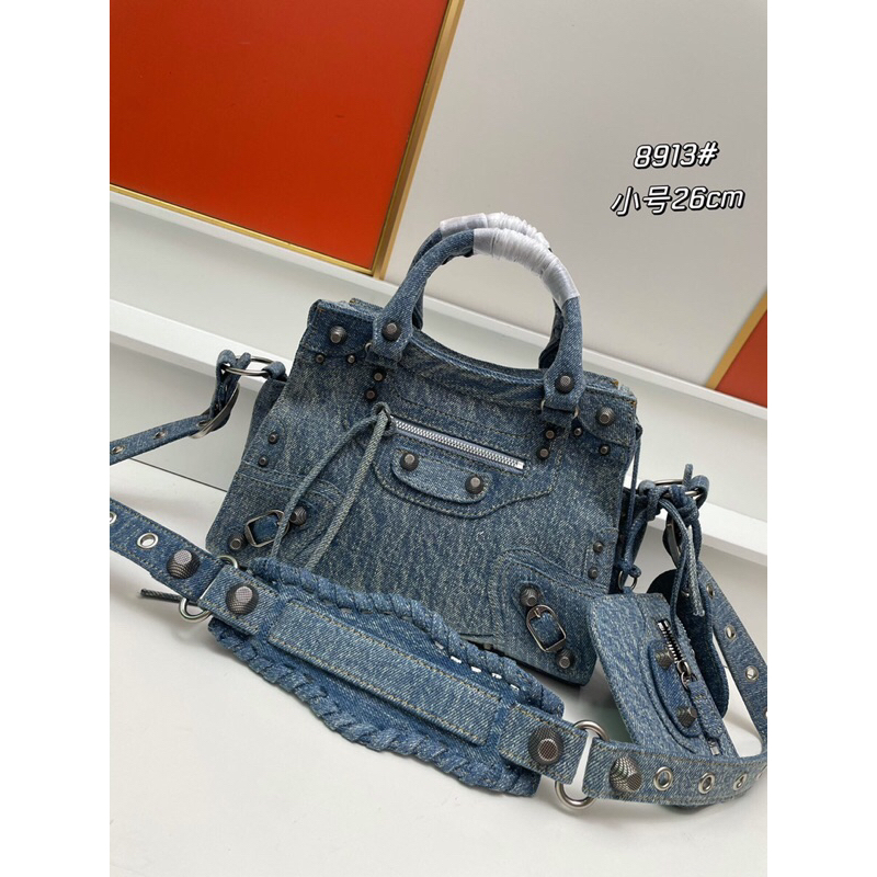 Túi xách/Túi đeo chéo Bal cao cấp cho nữ chất liệu denim mẫu mới