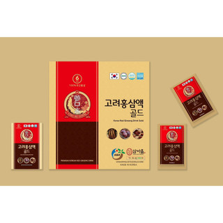 Nước uống hồng sâm cao cấp KGA Hàn Quốc korean red ginseng drink gold hộp 30 gói