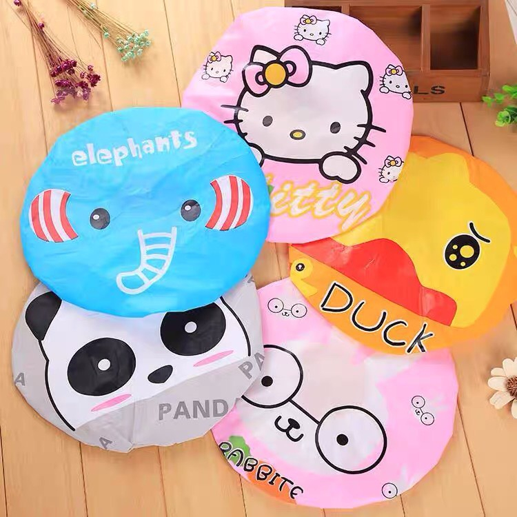 Mũ tắm trùm tóc chống nước, mũ tắm ủ tóc hình thú dễ thương cho bé BQSHOP
