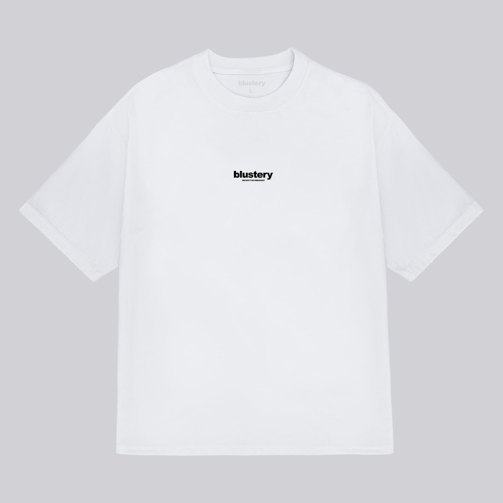 Áo thun form rộng BLUSTERY Basic logo vải cotton cao cấp co giãn, dày dặn Local Brand. Kèm box