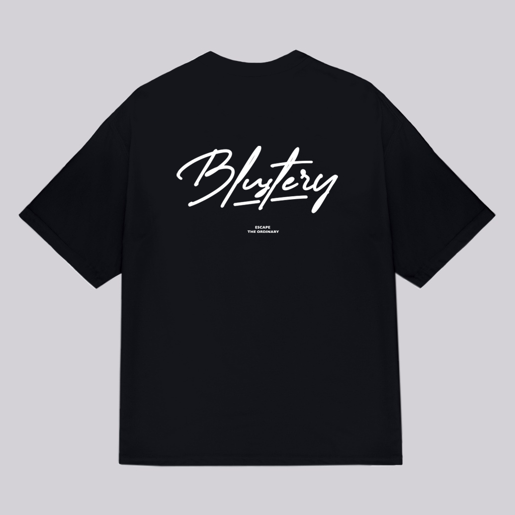 Áo thun form rộng unisex BLUSTERY Signage vải cotton cao cấp co giãn, dày dặn Local Brand