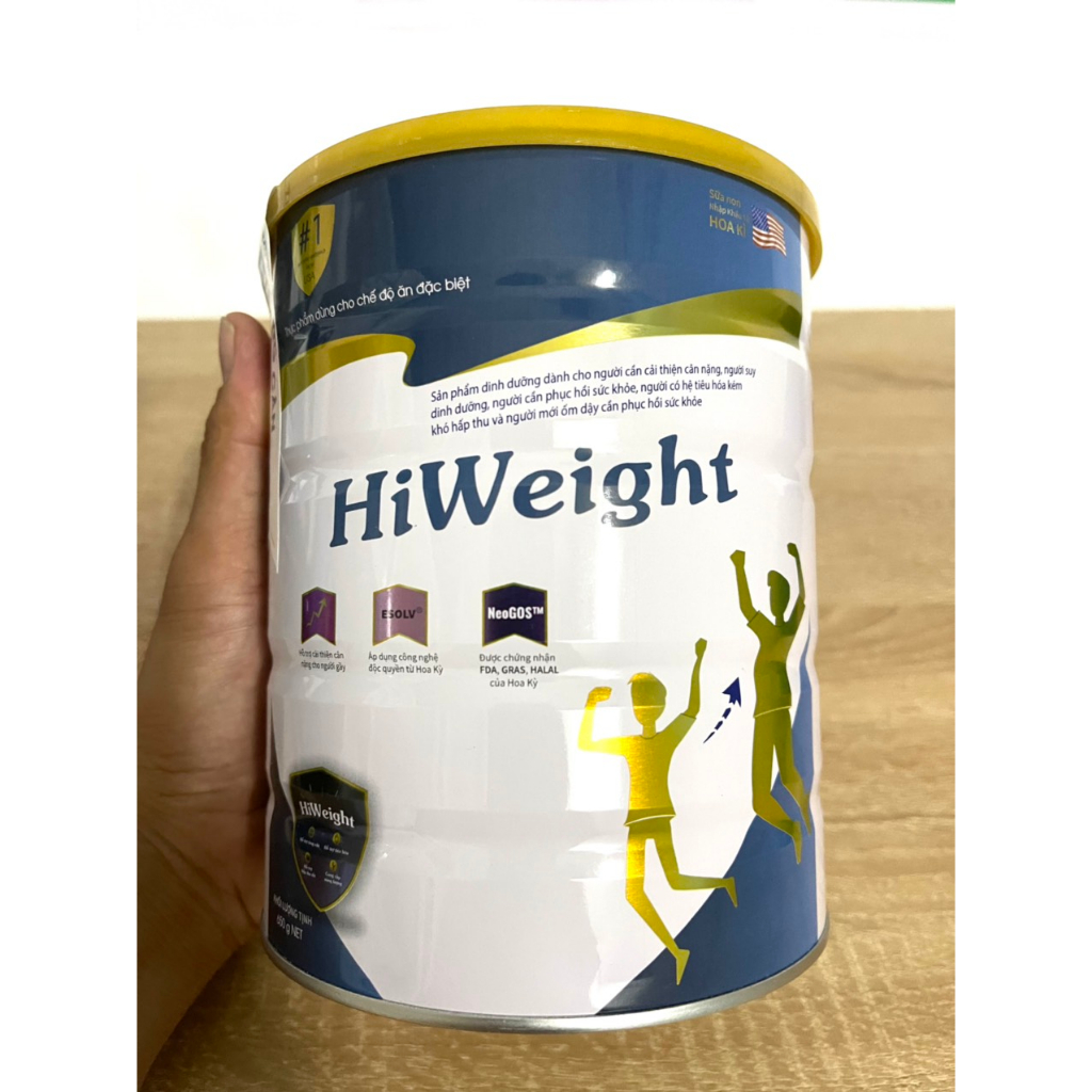 Sữa non tăng cân Hiweight 650g sữa bột dành cho người gầy và trẻ trên 10 tuổi
