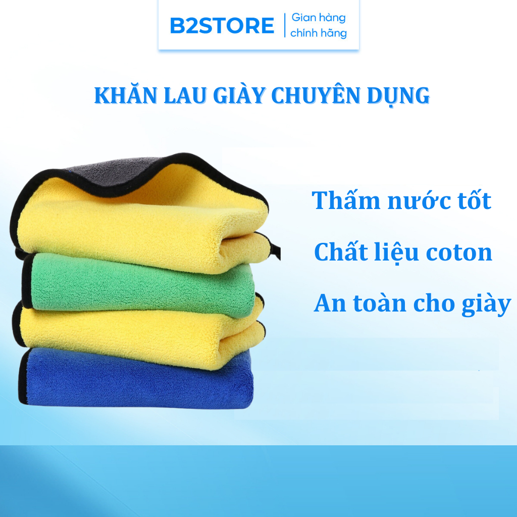 Khăn lau giày tiện lợi chuyên dụng, siêu mềm mại, thấm hút tốt, an toàn cho mọi loại giày B2store2023