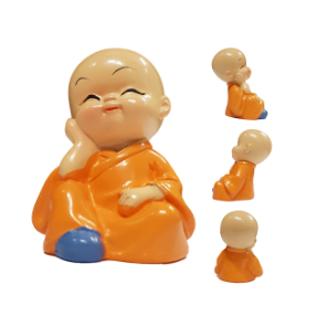 Bộ Tứ Không - Bộ 4 Chú Tiểu Phong Thủy Dùng Để Trang Trí Xe Hơi, Bàn Làm Việc Mang Lại Bình An, May Mắn Và Hạnh Phúc