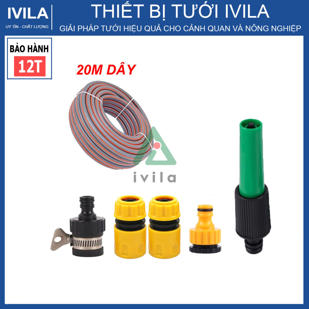 Bộ vòi phun nước tưới cây VPB201 đầy đủ phụ kiện,kèm dây dẫn nước 3 lớp, Vòi xịt nước tưới cây, rửa xe chất lượng cao
