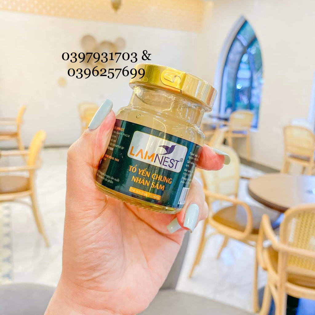 Yến chưng nhân sâm LAMNEST 30% yến sào nguyên chất hũ 70ml | Yến hũ chưng sẵn