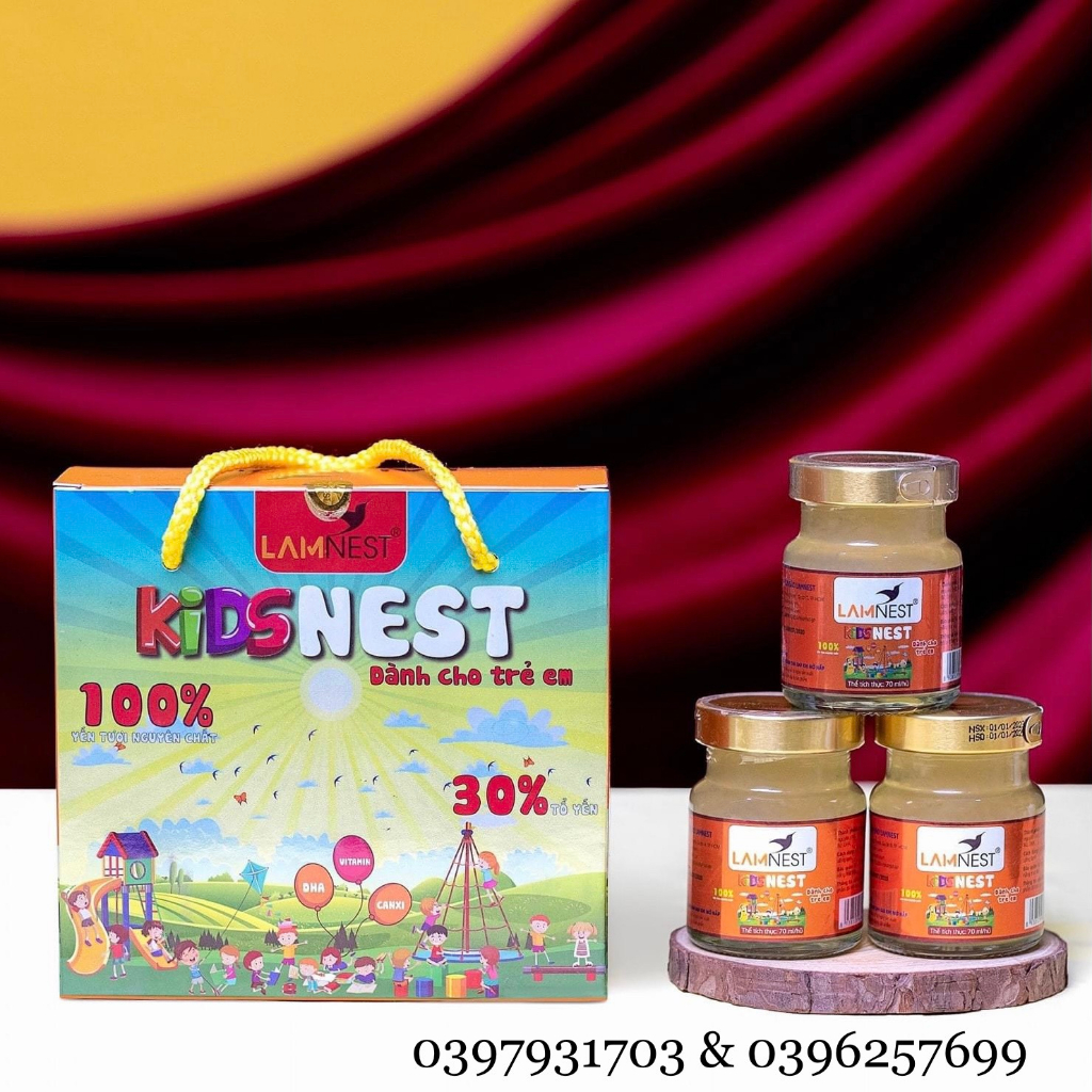 Combo 6 hũ Yến chưng sẵn 30% yến Lamnes cho bé