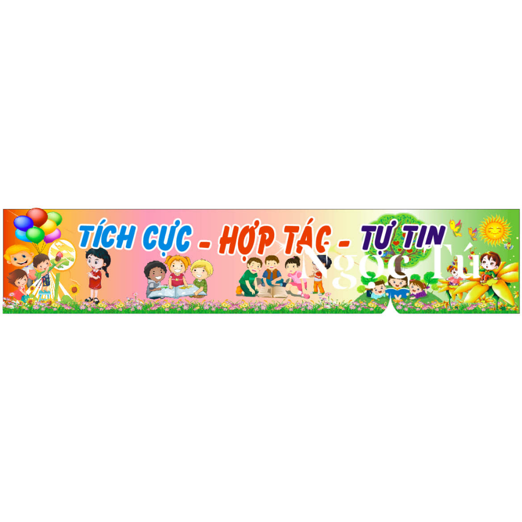 In bạt trang trí chân bảng, chân tường. Kích thước 70 x 300cm