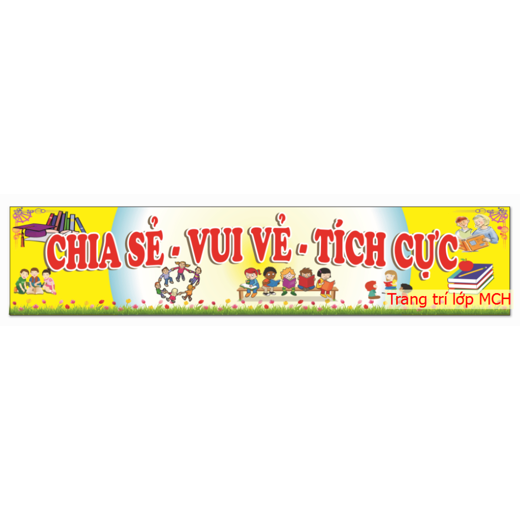 In bạt trang trí chân bảng, chân tường. Kích thước 70 x 300cm