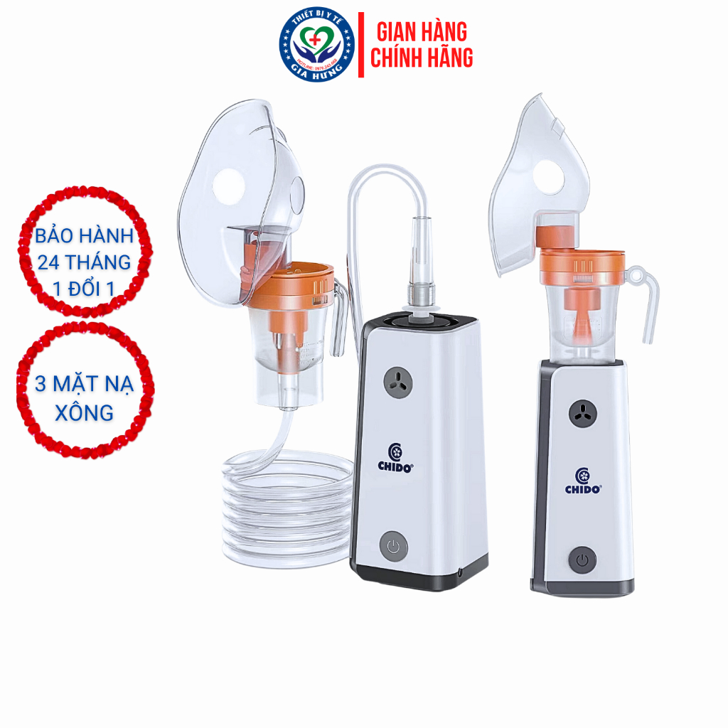 Máy xông mũi họng, khí dung cầm tay Chido Công Nghệ Nhật Bản - Phiên Bản 2023
