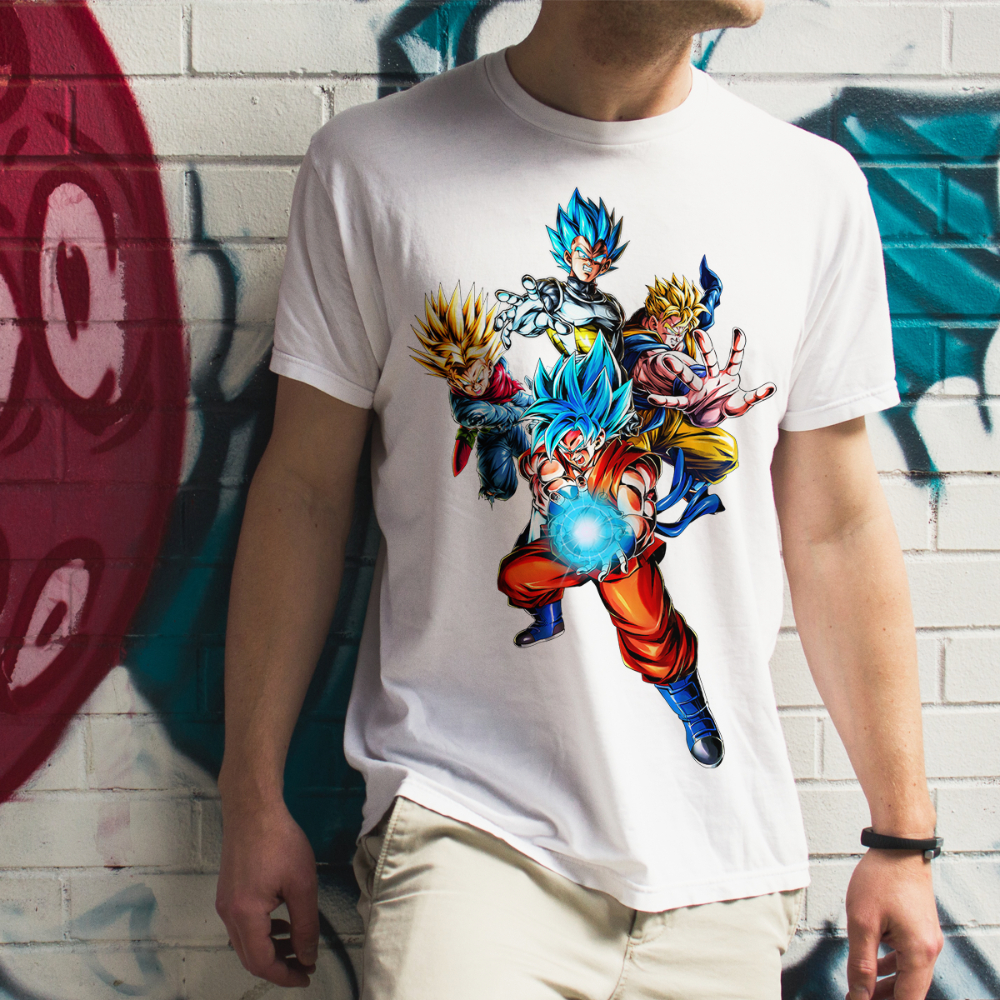 Áo Dragon ball, nhiều nhân vật, Áo thun Songoku bảy viên ngọc rồng mẫu mới, cotton co giãn 4 chiều DB6
