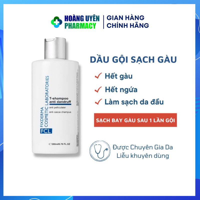 Dầu gội giảm gàu Fixderma FCL T-SHAMPOO 200ml