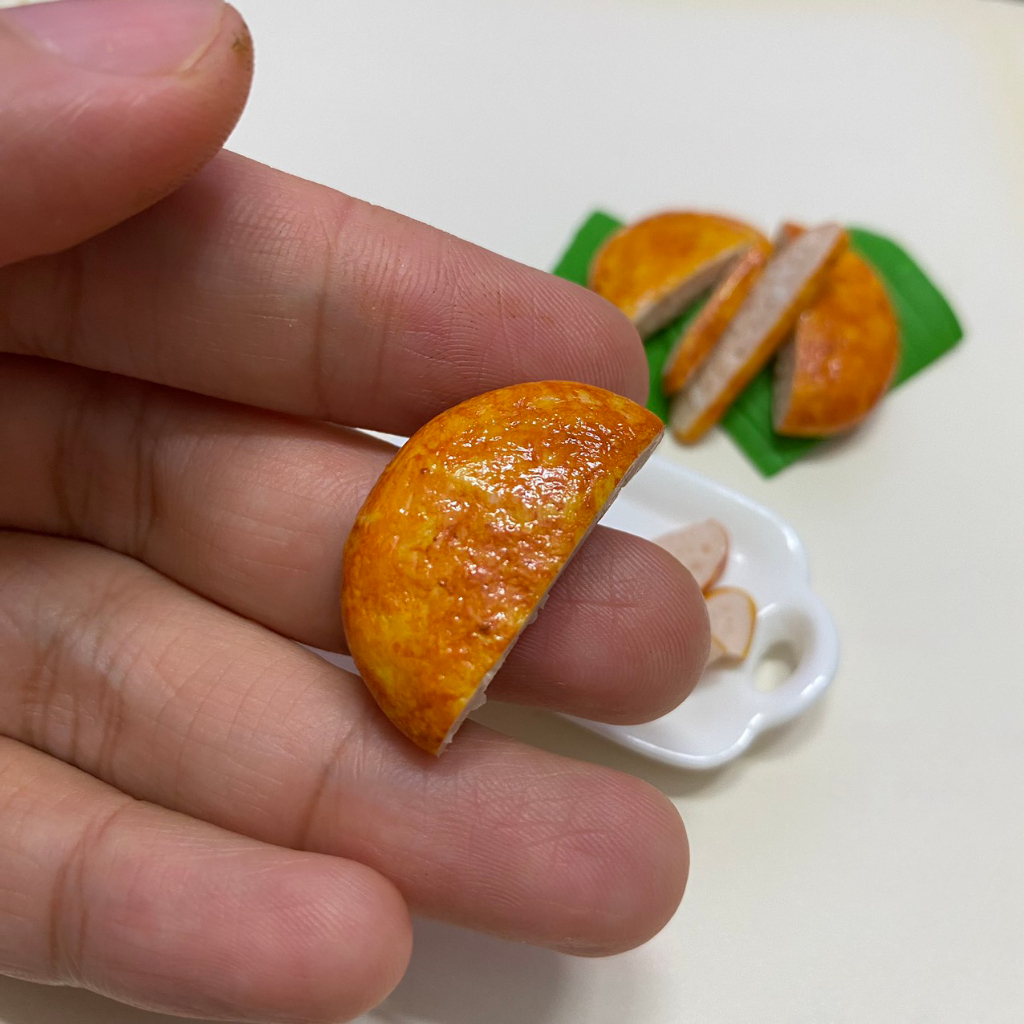 Mô hình đĩa chả chiên  , minifood/miniature, đồ ăn mini mô hình cho búp bê, đồ ăn tí hon, đồ chơi