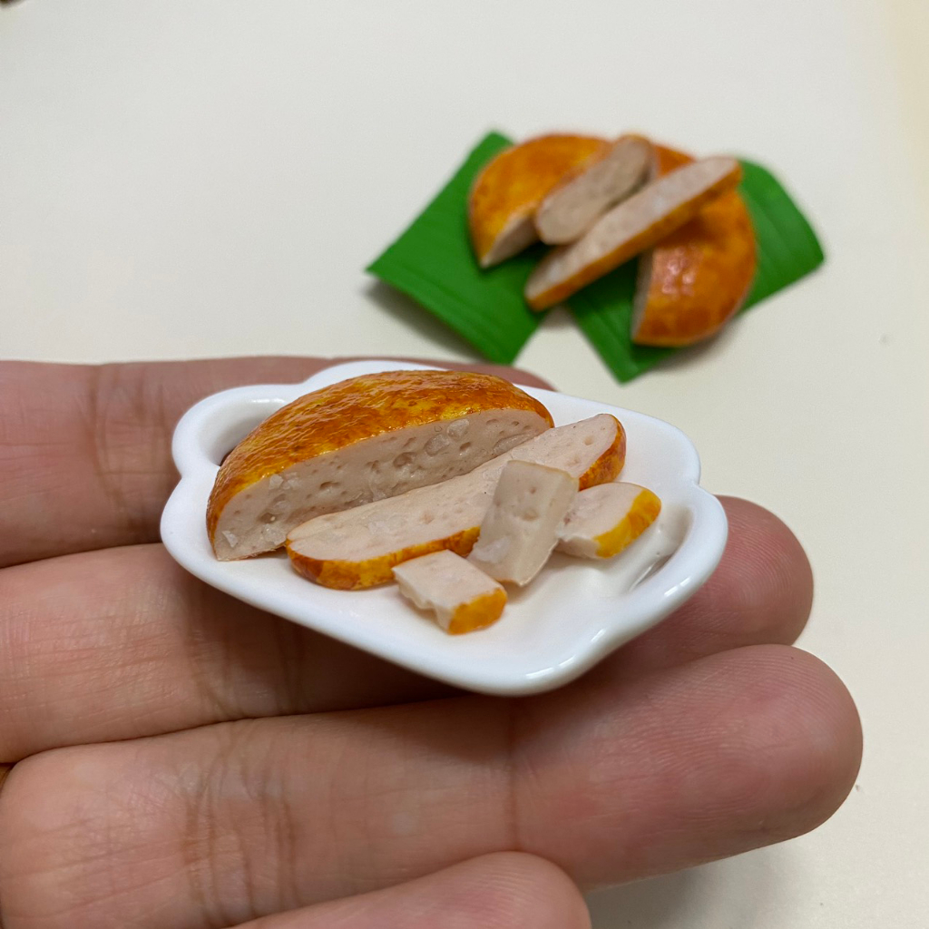 Mô hình đĩa chả chiên  , minifood/miniature, đồ ăn mini mô hình cho búp bê, đồ ăn tí hon, đồ chơi