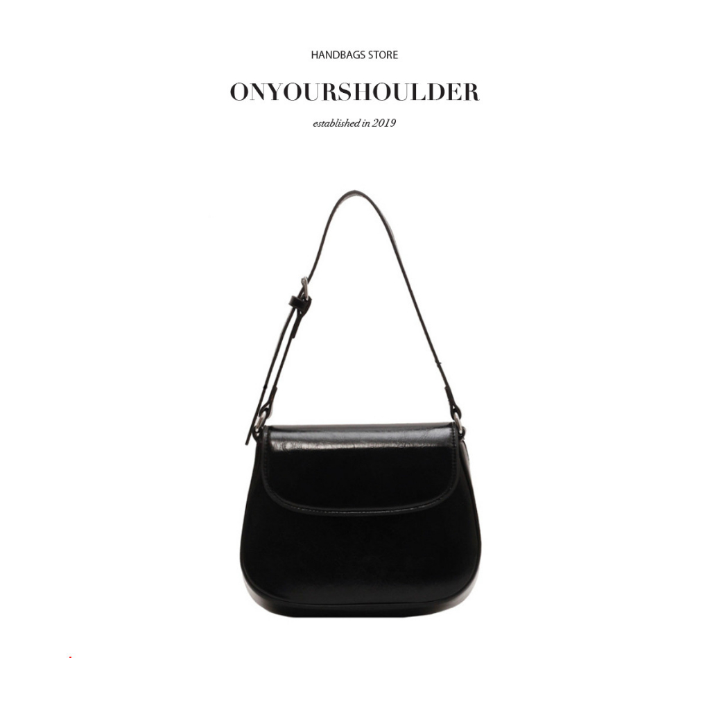 Túi xách nữ màu đen, trắng thời trang Evelyn Bag, túi da cao cấp công sở sành điệu Onyourshoulder